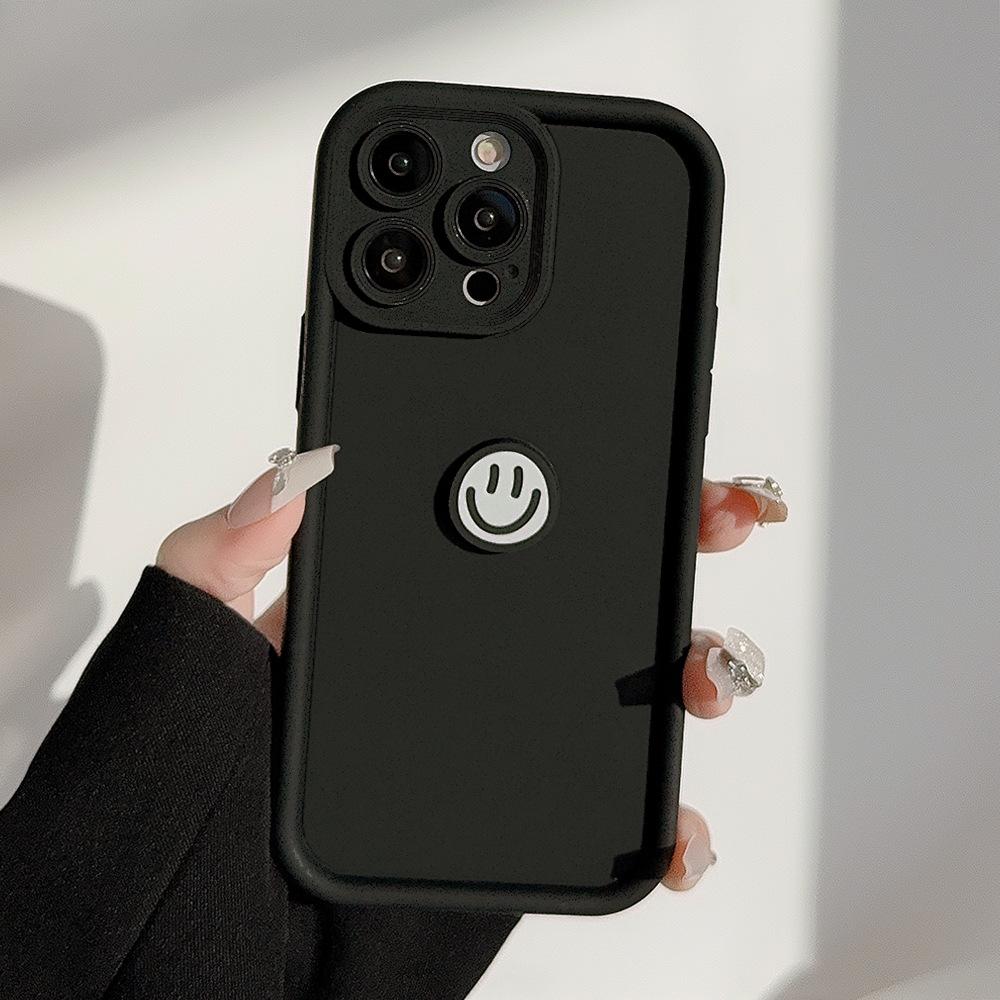 Three Dimensional Small Smiley Face 17 Mobile Phone Case Iphone1511 Suitable for 14promax Niche 12 All Inclusive 16 Huawei