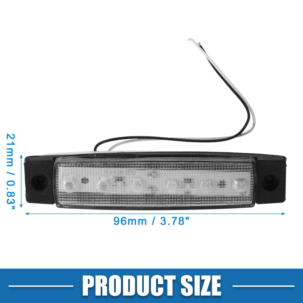 A ABSOPRO Front Rear Side Marker Lights Waterproof Rectangular Position Lamp for Trailer, Truck,