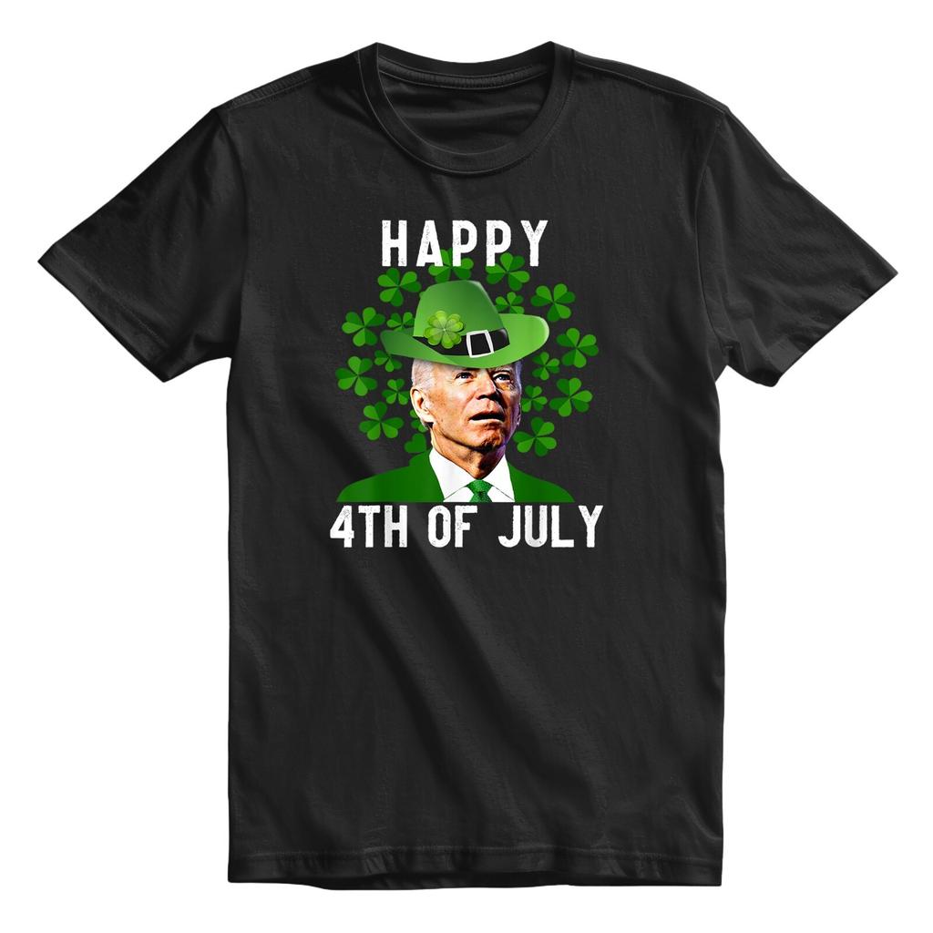 Happy 4th July Funny Joe Biden St Patrick's Day T-Shirt Mens Womens Tees Top For Men Women Shirt Top