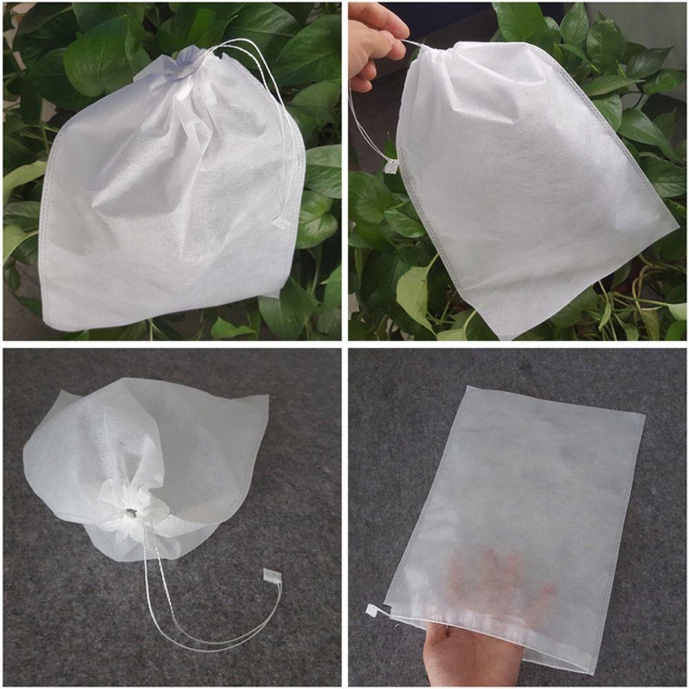 50Pcs Fabric Planting Pocket Fruit Protection Bags Garden Greenhouse Supplies Anti-bird Non-Woven Plant Nursery Bags