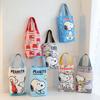 Cartoon Canvas Print Hanging Bag With Multifunction Storage For Use Daily
