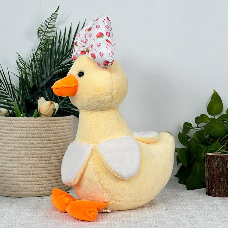 Bow Banana Duck Plush Toy Children's Companionship Doll Grab Machine Doll Activity Gift