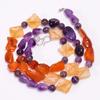 Natural Carnelian Amethyst Aventurine Gemstone Beads Necklace 5-14 mm 18" UB8172 UB-8172