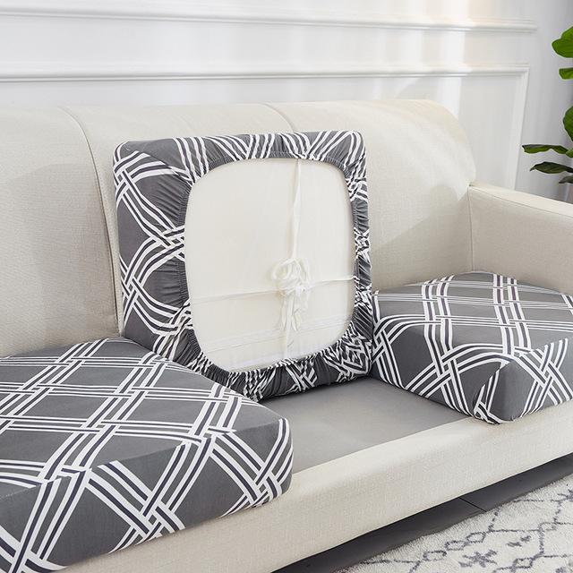 Geometric Printed Sofa Cushion Cover Stretch Sofa Seat Cover For Pets Kids Living Room Furniture Protector Washable Couch Case