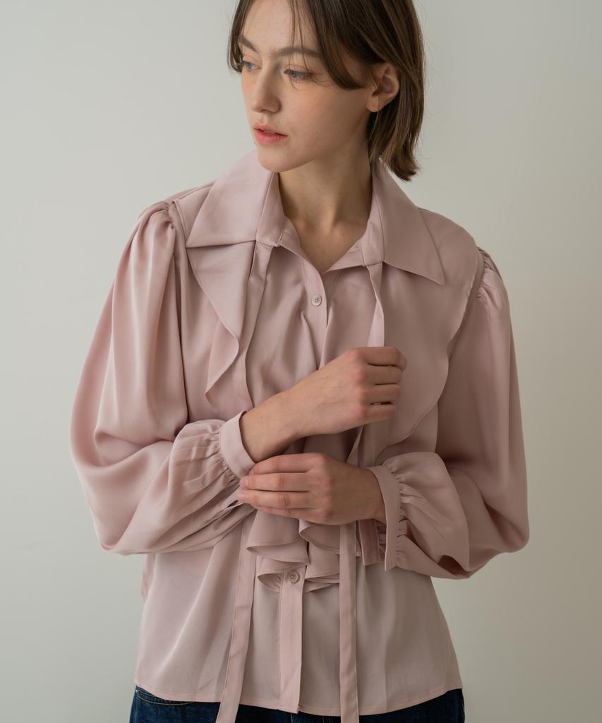 WIOE Mien Ruffle Tie Blouse_Indy Pink