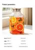 Large Capacity Square Glass Water Kettle for Home Use - Perfect for Summer Refrigeration