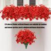 Set Of 24 Plastic Faux Violets Bundles For Porch Window Box And Seasonal Decorating Artificial Floral