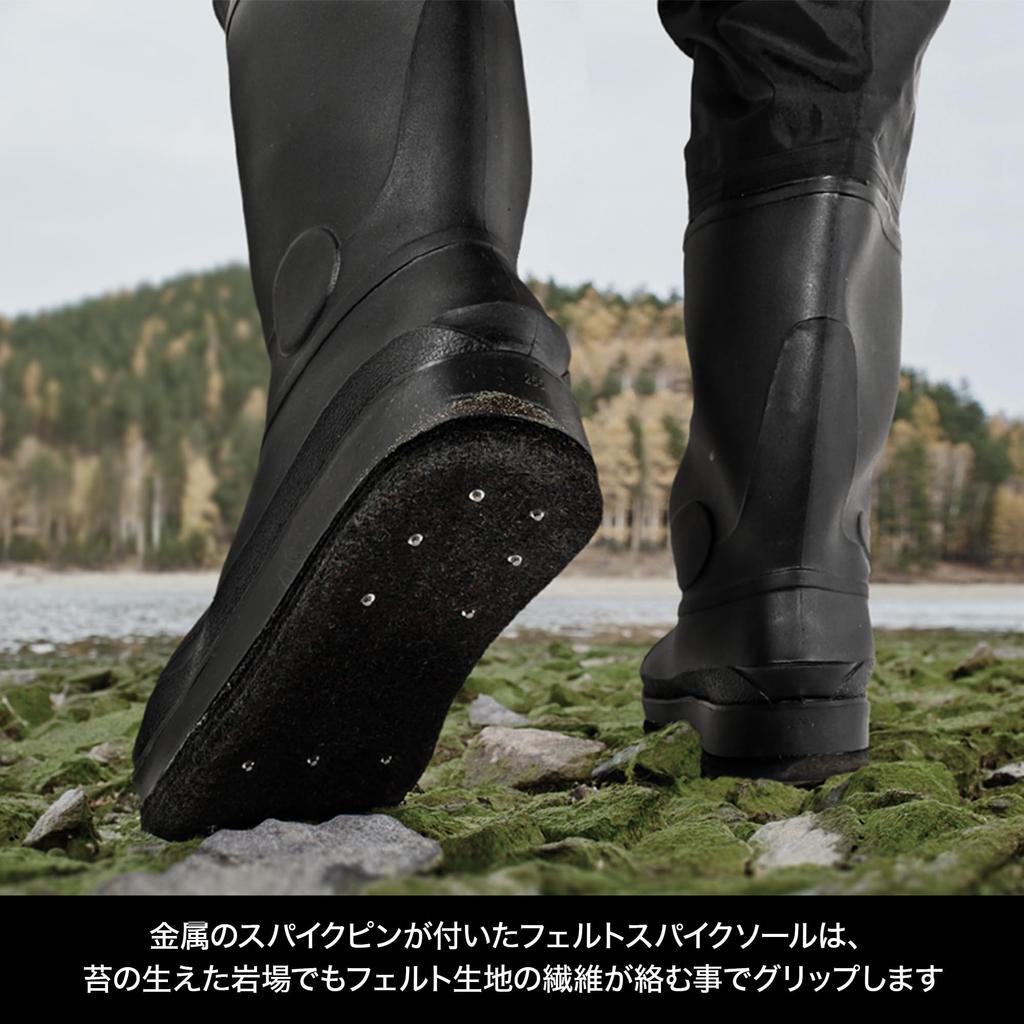 [Dress] Felt Spike Waders Chest High Waders AIRBORNE M Felt Spikes [Height] 165~170 [Boots] 25~25.5 Disaster Prevention