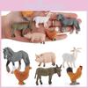 Pvc Farm Animal Model Set With Miniature Poultry And Livestock For Childrens Playroom