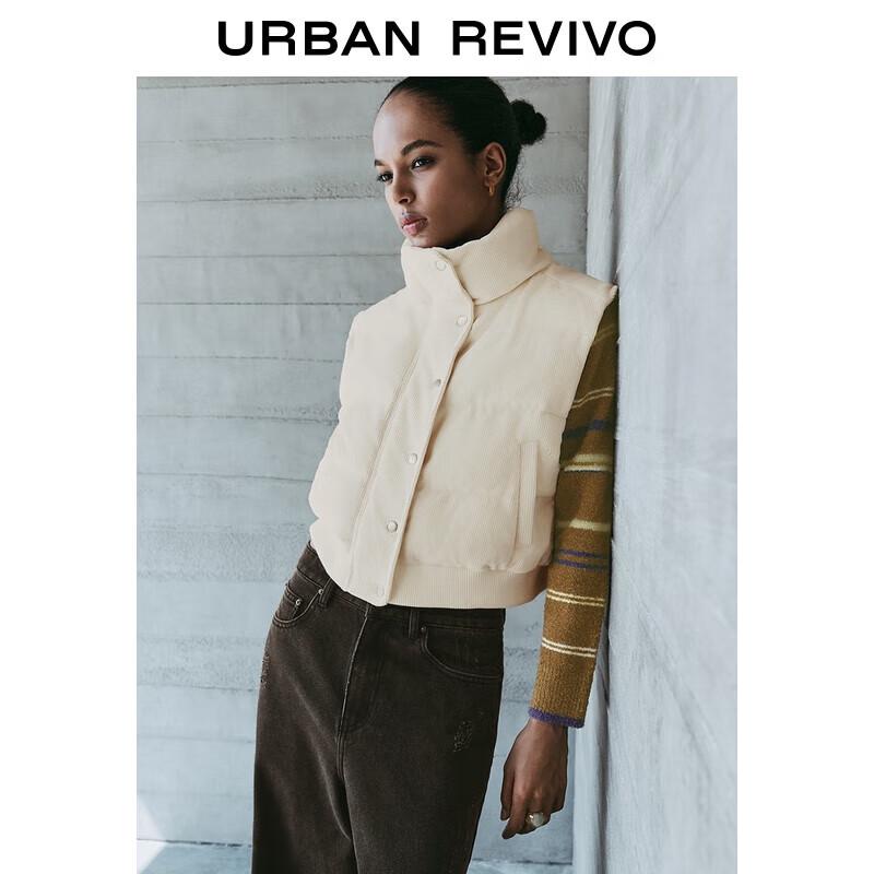 

UR Women s Corduroy High-Collar Sleeveless Padded Vest L