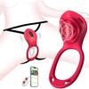 Couples Rose App Remote Control Wearable Vibrator, Couple Women Adult Sex Toys Games for Men, Hands Free Panty Clitoris Vibrator Vibrating Cock Ring