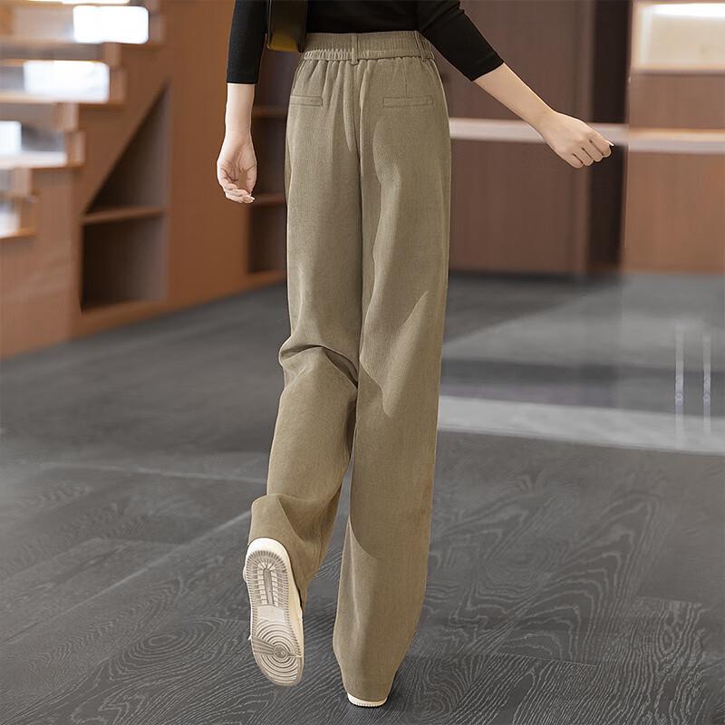 Sibaishe Women's Slim High-Waist Casual Trousers