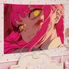 Cute Anime Maiden Makaron Aesthetic Tapestry Soft Cartoon Wall Hanging Bedroom Dorm Home Decor