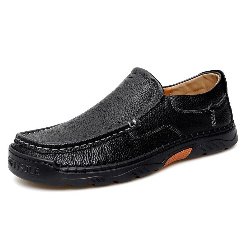 Men s Plus Size Handmade Leather Slip-On Casual Shoes 46