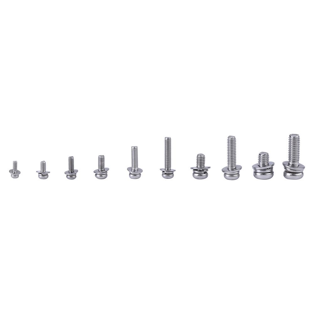 400pcs M2 M2.5 M3 M4 M5 Cross Pan Head Screws Nuts And Washer Kit