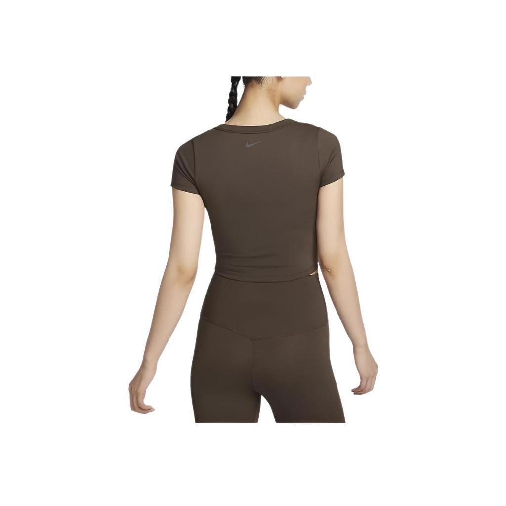 Nike Slim Fit Quick-Dry Short Sleeve T-Shirt Women Tops Baroque-Brown FN2805-237