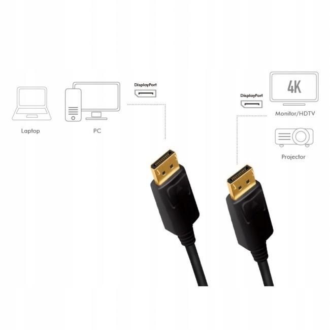 Kabel DisplayPort 1.2 LogiLink CD0102 M/M 3m