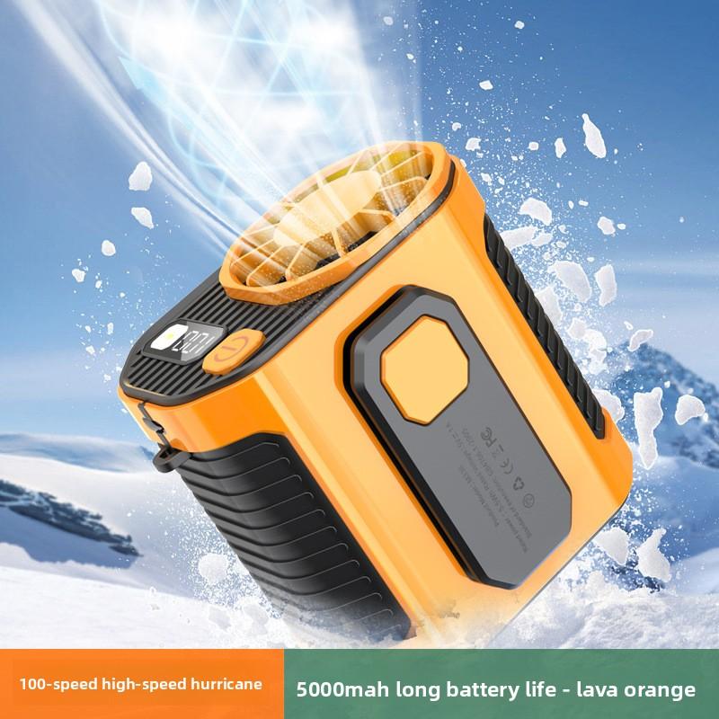 

Waist Fan Outdoor Camping Fan, Portable Violent Fan Long Battery Life To Cool Down and Charge 93.5*90*72mm
