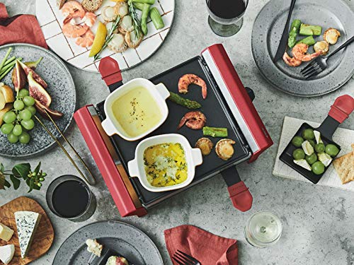 Recolte Raclette Fondue Maker Grand Melt Pizza Plate Set RRF-2