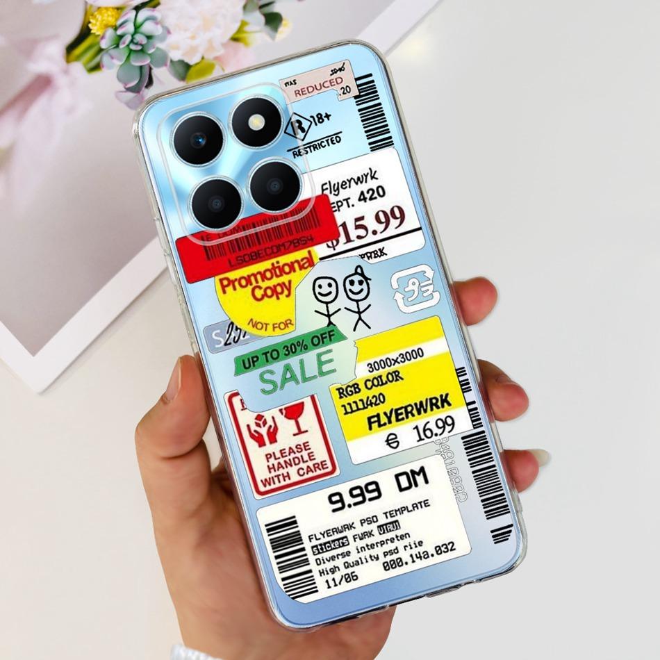 Pro Honor X6a Pouzdro na telefon HonorX6a X 6A 4G WDY-LX1 Roztomilý Motýl Květina Malované Měkký Silikon TPU Zadní Kryt Bumper