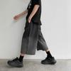 2023 Summer New Casual Calf-length Men's Jeans Pants Harajuku Elastic Waist Solid Color Baggy Jeans For Man
