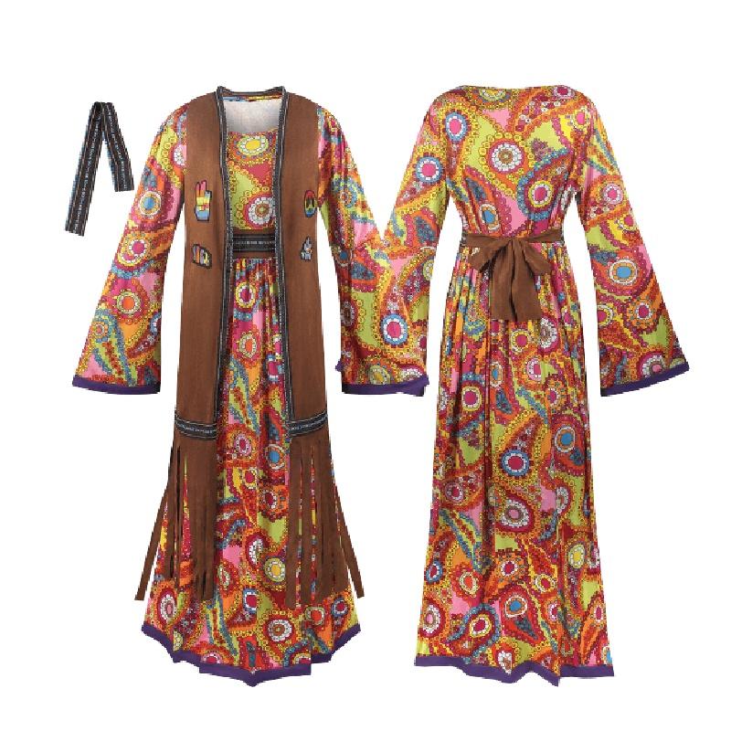 Original Tribal Goddess 70s Retro Disco Cosplay Costume For Halloween