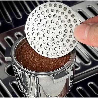 51/53/58mm Reusable Dual Layer Espresso Puck Screen  Uniform Flow Control Coffee Filter Mesh Plate Espresso Portafilter Basket
