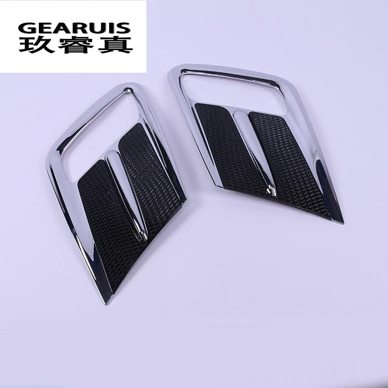 Car Styling Front Fog Lamps Cover Grille Slats Car Fog Lights Cover Decoration ABS Stickers Strips for Volvo XC60 2014-2016 Year