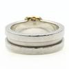 Gebraucht TIFFANY&Co. Ring Nut 3 Reihen EU#51.5 Silber925/K18 Gelbgold 8.9g Silber Gelbgold Kombination