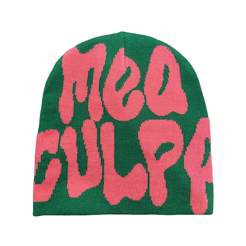 Unisex Hip-Hopová Pletená Čepice s Nápisem: Stylová teplá pletená čepice Streetwear