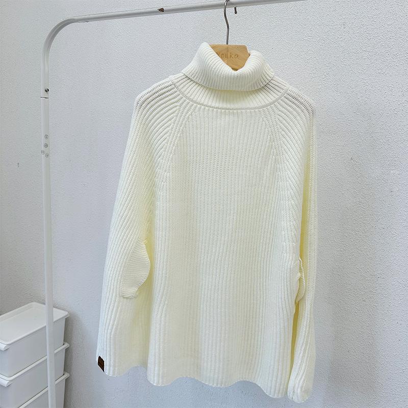 Women's Thick Solid Color High Collar Sleeveless Knitted Cape Shawl