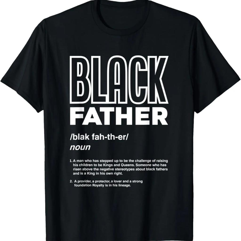 Mens Black Father Afro American Dad T-Shirt