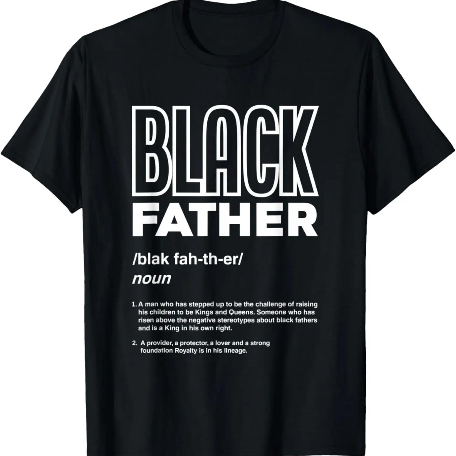 

Mens Black Father Afro American Dad T-Shirt S чёрный