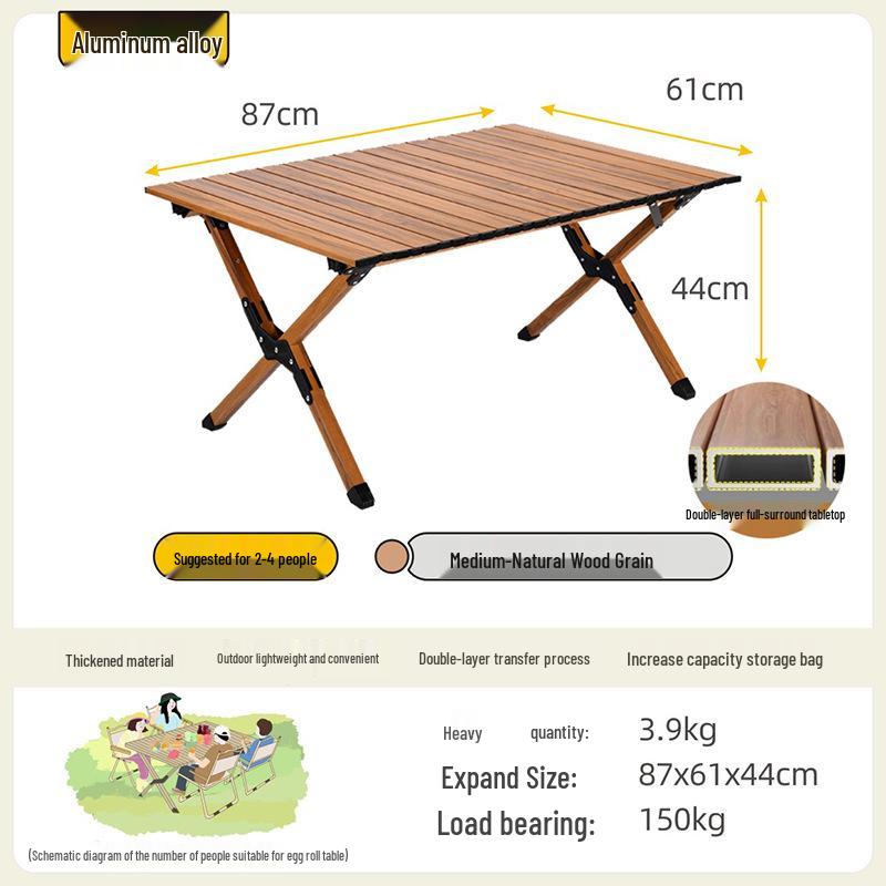 Ultralight Aluminum Folding Kermit Chair with Table for Outdoor Camping and Leisure Travel