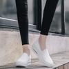 Women's Casual Slip On Sneakers  Woven Mesh Upper Jogging Shoes for Walking Biking Driving