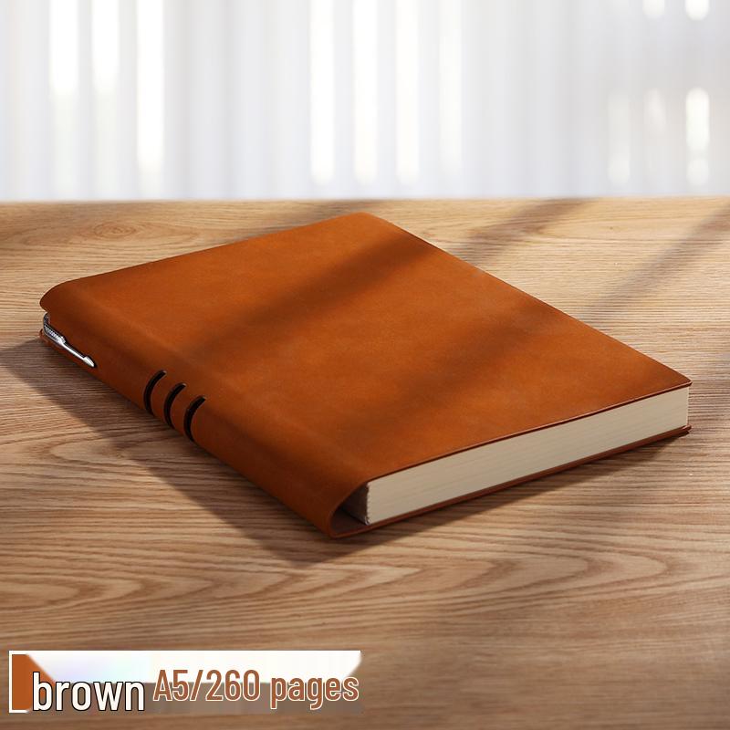 A5 Premium Soft Cover Business Meeting Notebook - Sheepskin, Thickened, 20 Sheets