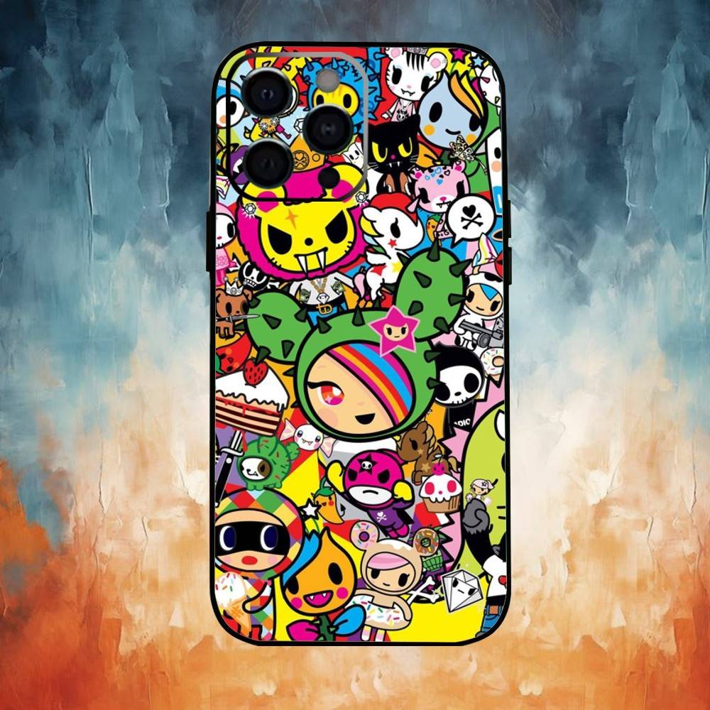 T-Tokidoki Comic Art Phone Case For iPhone 17,16,15,14,13,12,11 Plus,Pro,Max,XS Silicone Soft Cover