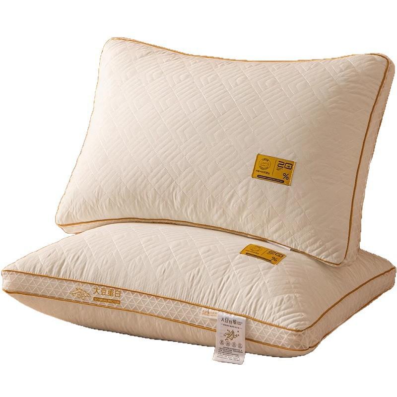 Soy Protein Fiber Pillow Neck Support Sleep Comfort Hotel Home Use Single Person Rectangular