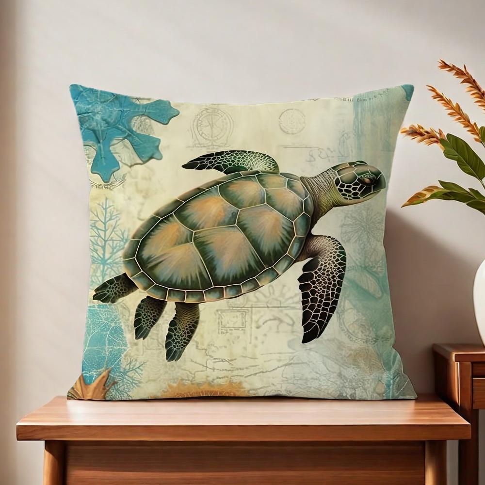 Sea Turtle cute cushion cover For Pillow Printing Sofa Decoration Home Car Room Coffee Shop Office Nordic Simplicity