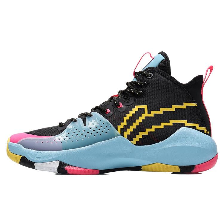 

LiNing Combat Hi Sonic Basketball Shoes Men s Black Blue 41