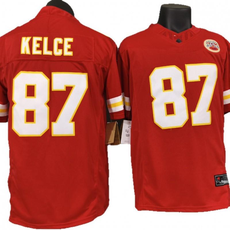Kansas City Chiefs Travis Kelce 87 Football Jersey Embroidered Game Practice Fan Apparel
