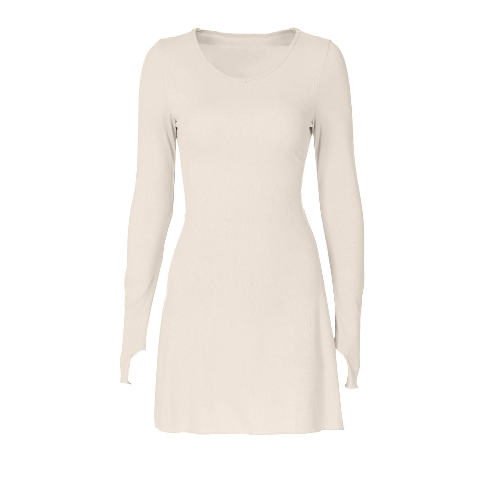 Женское модное однотонное платье с завязкой на спине M красный — фото 5