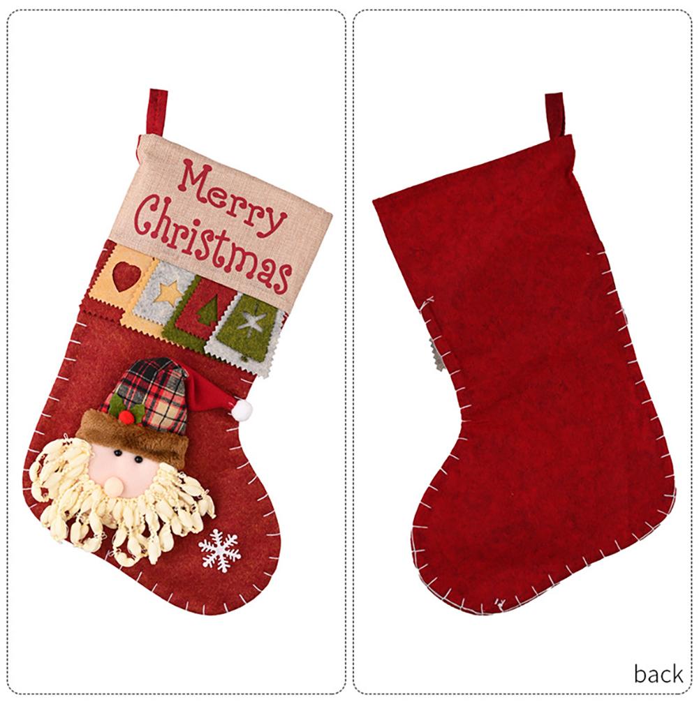 Jumbo Weihnachtsgeschenk Strumpfsack 48cm Klassisch Wiederverwendbar Weihnachtsbaum Dekoration Socke Geschenkhalter Kaminaufhänger
