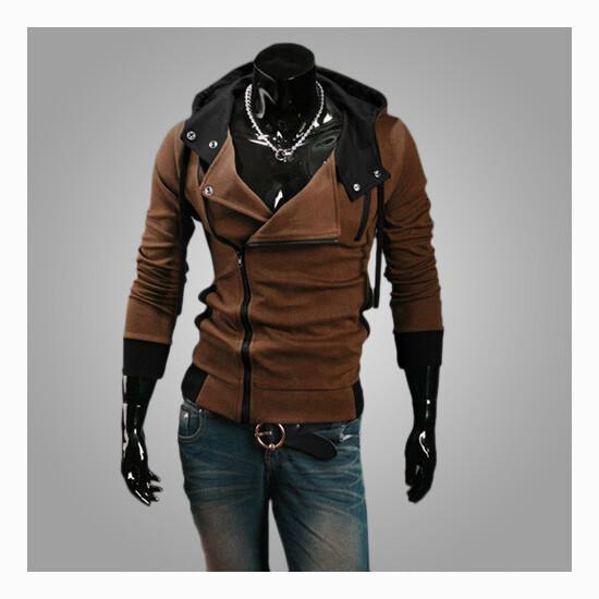 Large Size Men's Autumn Fashion Casual Zipper Cardigan Hoodies Long Sleeve Slim Tracksuit Jacket