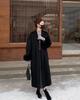 2024 Women's High-End Double-Faced Cashmere and Wool Coat with Fox Fur Sleeves