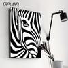 Abstract Black And White Zebra Canvas Painting Wall Art Pictures For Living Room Modern Home Decor Pop Posters And Prints HD