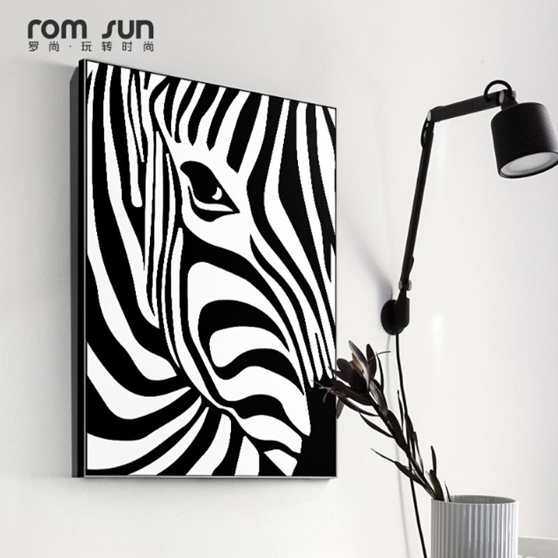 Abstract Black And White Zebra Canvas Painting Wall Art Pictures For Living Room Modern Home Decor Pop Posters And Prints HD