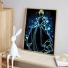 Diamond Painting 5D Cinderella Neon Silhouette Illustration Cartoon Movie Cross Stitch Embroidery Handmade Gift Home Decoration