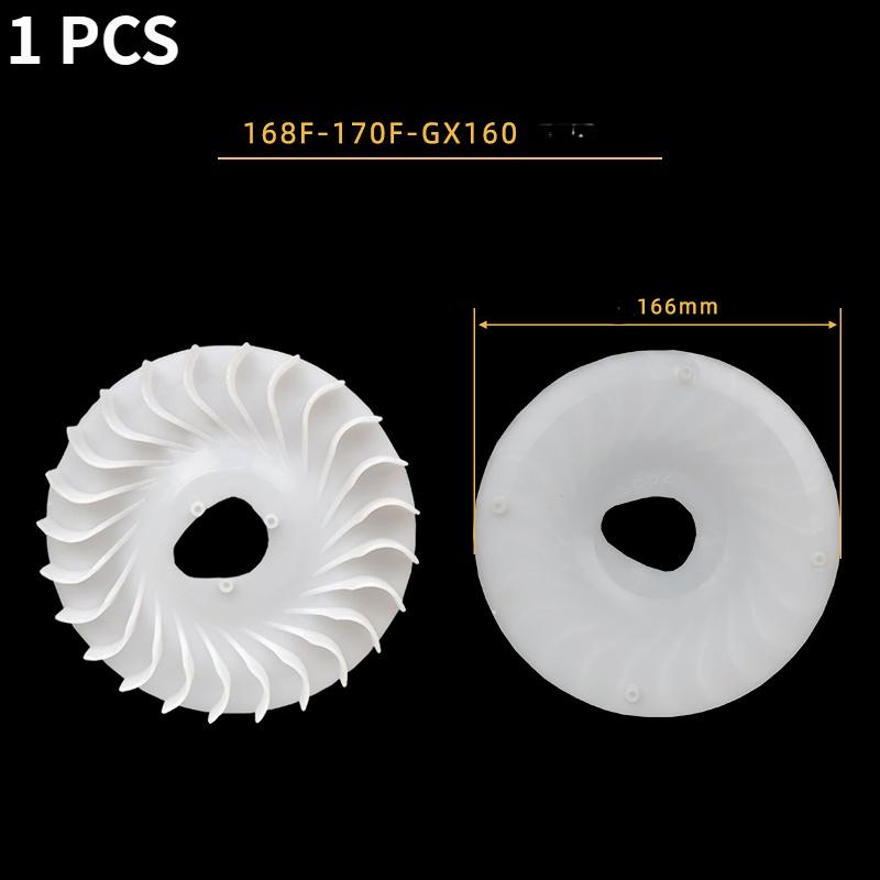 Plastic Flywheel Cooling Fan Petrol Generator Cooling Blade 168 F170f177f188f190 GX160/390 for Petrol Engine Flywheel Parts