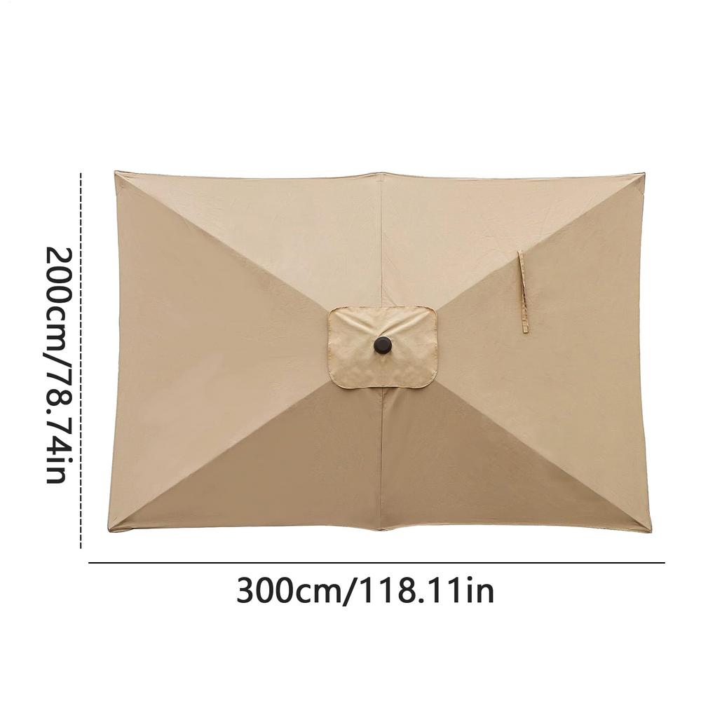 Umbrella Replacement Canopy 6.6x10ft Patio Umbrella Replacement Canopy Heavy Duty Cantilever Parasol Top for Deck Backyard &